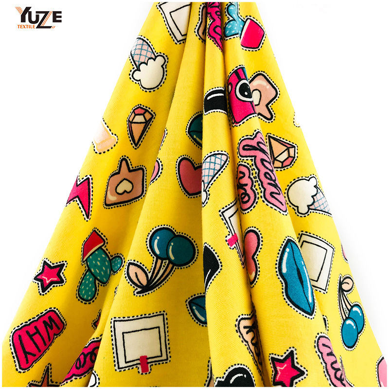 YZS18-278 ESTAMPADO DE SPANDEX DE JERSEY HILADO DE POLIETILENO
