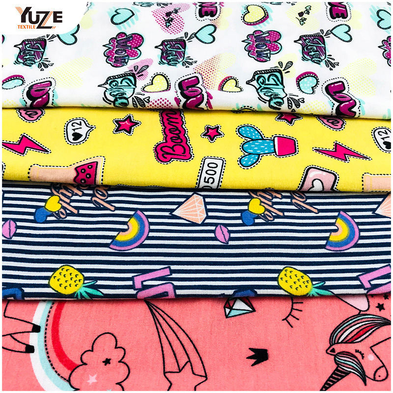 YZS18-278 ESTAMPADO DE SPANDEX DE JERSEY HILADO DE POLIETILENO