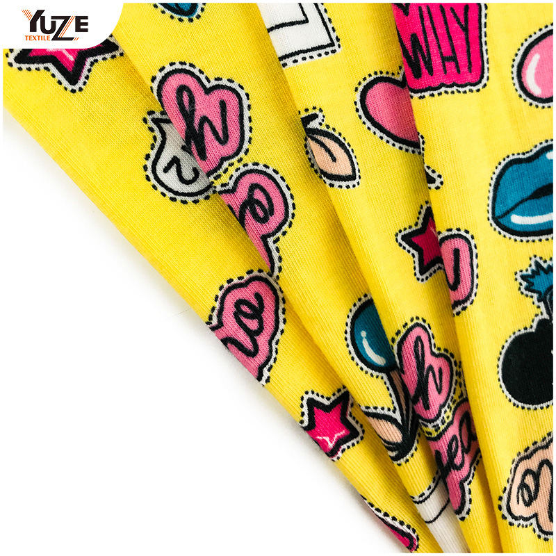 YZS18-278 ESTAMPADO DE SPANDEX DE JERSEY HILADO DE POLIETILENO