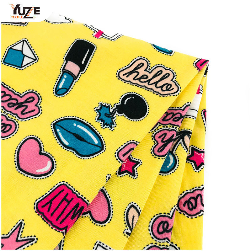 YZS18-278 ESTAMPADO DE SPANDEX DE JERSEY HILADO DE POLIETILENO